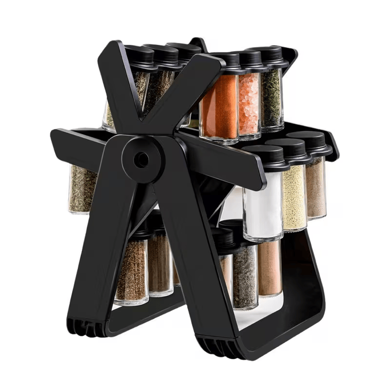 18-Jar Rotating Spice Rack Organizer