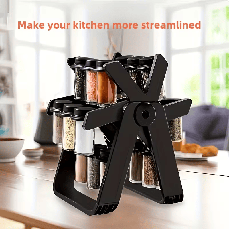 18-Jar Rotating Spice Rack Organizer